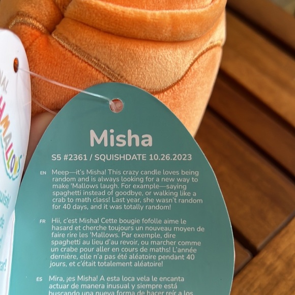 *CROSS LIST* NWT 8” & 5” SET Misha Pumpkin Candle Squishmallows Halloween fall - Picture 4 of 11